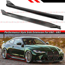 FOR 2021-2024 BMW G82 G83 M4 PERFORMANCE STYLE CARBON FIBER SIDE SKIRT EXTENSION picture