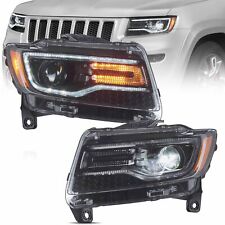 VLAND Full LED Headlights For 2011 2012 2013 Jeep Grand Cherokee Sequential Pair picture