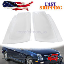 2Pcs For Cadillac STS 2005-2011 L&R Side Headlight Cover Clear Pc+Sealant Glue picture
