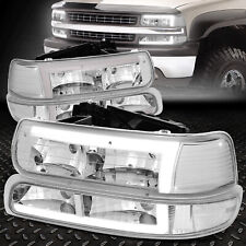 FOR 99-06 SILVERADO SUBURBAN TAHOE LED DRL HEADLIGHT BUMPER LAMPS CHROME/CLEAR picture