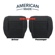 For 2008 2015 Nissan Titan Driver & Passenger Bottom Cloth Seat Cover Black picture
