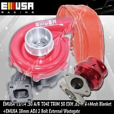 EMUSA RED T3/T4 Hybrid Turbo 0.63 A/R Turbine+Mesh Blanket+38MM Adj Wastegate picture