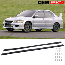 Fits 01-07 Mitsubishi Lancer EVO 8&9 Side Skirts Extensions Splitters Pair - PP picture