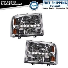 Performance Headlights w/ Corner Light Set LED DRL for 99-04 Ford Super Duty picture