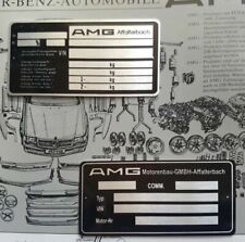 AMG PRE MERGER STYLE CAR DATA PLATE W126 W124 ULTRA EXCLUSIVE lot of 2 items picture