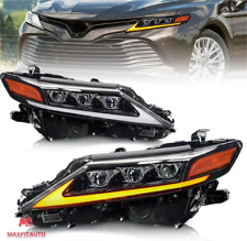 Fits 2018-2021 Toyota Camry Full LED Projector headlights Headlights Pair LH RH picture