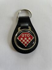 Pontiac GTO Keychain Key Fob Black Leather Key Chain picture