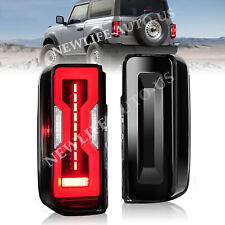 Pair DOT LED Tail Lights Assembly for Bronco Halogen Upgrade flowing turn signal picture