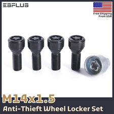 4x Bentley Wheel Lock M14x1.5 Black 28mm Fit 03-24Continental/13-19Flying Spur picture