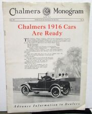 Chalmers Monogram July 1915 Edition Dealer Newsletter 1916 Models Introduction picture