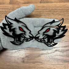 Coyote Wolf  Badges Emblem with Red Eye  ,(2) BADGES, Fender Angry Agressive picture