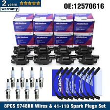 8PC OEM AcDelco UF413 Ignition Coil + 41-110 Spark Plug + 9748UU Wire FOR GMC picture