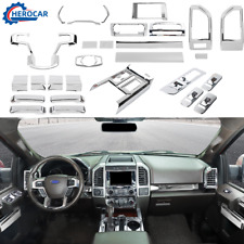 27PCS For Ford F150 F-150 2015-2020 Chrome Interior Accessories Kit Cover Trim picture