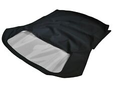 Fits: Fiat Barchetta 1995-05 Soft Top & Window Made From Black Haartz Canvas picture