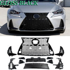 Front Upper Lower Grille For Lexus IS250 IS350 F Sport 2017-2022 Glossy Black picture