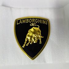 Lamborghini Aluminum Sticker Bull Badge Emblem 73*63MM 1PC picture