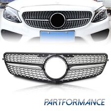 Chrome Diamond Front Grille For Mercedes Benz C-Class W204 C250 C300 2008-2014 picture