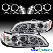 Fits 1998-2002 Honda Accord Projector Headlights LED Bar 98-02 Halo Lamps picture