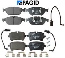 Front Brake Pad & Rear Brake Pad Set OEM Pagid + Sensors for Audi A6 A7 Quattro picture