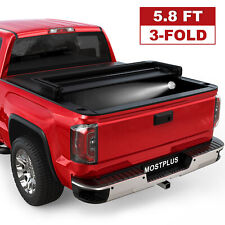 Tri-Fold 5.8FT Bed Tonneau Cover For 2014-2019 Chevy Silverado GMC Sierra 1500 picture