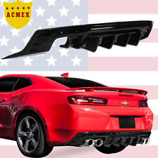 Rear Diffuser Bumper Lip Shark For 2016-2022 Chevy Camaro LT LS SS Glossy Black picture