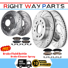 Front & Rear Drilled Rotors + Brake Pad for Chevy Silverado 1500 GMC Sierra 1500 picture