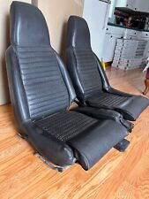Triumph GT6 MK 1 and 2 • Original Black leather Seat Set with arm rest. Used picture