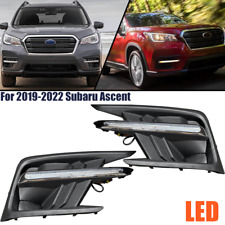 For 2019-22 Subaru Ascent Pair Textured Fog Light Cover W/LED Double Color Light picture