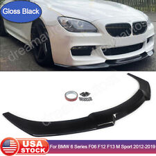 For BMW 6 Series F06 F12 F13 M Sport 12-18 Gloss Black Front Bumper Lip Splitter picture