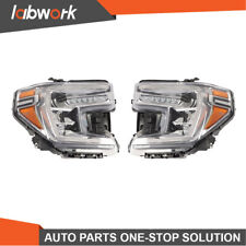 Labwork Headlights For 2019-2021 GMC Sierra 1500 W/LED Signal Lamps Right+Left picture