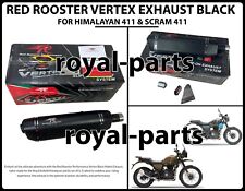 RED ROOSTER VERTEX EXHAUST BLACK Fit For Royal Enfield Himalayan 411 & Scram 411 picture