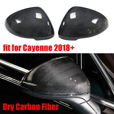 2X Real Dry Carbon Fiber Side Mirror Add-on Cover For Porsche Cayenne 2018-2022 picture