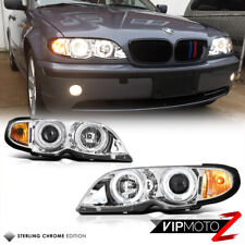 For 02-05 BMW E46 325 330 4-DR Sedan LED Angel Eye Halo Projector Headlight Lamp picture