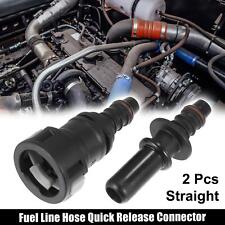 11.8mm SAE to 10mm Straight Fuel Line Hose Quick Release Connector 2pcs picture