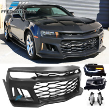 Fits 14-15 Chevy Camaro ZL1 Style Front Bumper with DRL Fog Lights & Headlamps picture