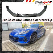 Fits 2022-24 Subaru BRZ Gloss Real Carbon Fiber Front Lower Bumper Lip Splitter picture