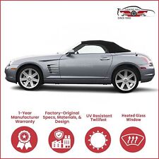 Convertible Soft Top 2004-2008 Chrysler Crossfire, DOT Heated Glass Window Black picture