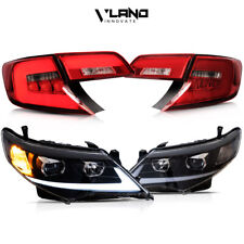 VLAND Projector Headlights + RED LED Tail Lights For Toyota Camry 2012-2014 picture