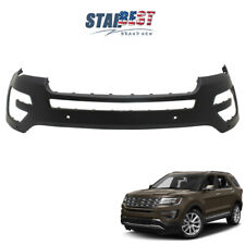 For 2016-2017 Ford Explorer Primed Front Bumper Cover With Sensor Holes Plastic picture