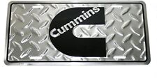 NEW - Cummins Chrome Diamond Tread plate 3D Embossed Silver Metal License Plate picture