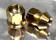 Gold Gr5 Titanium Lug Nut M12 x 1.5 HEX 19  60 deg seat Open End 20pcs picture