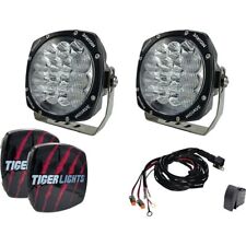 Tiger Lights 8 Inch Dual Beam Round LED Lights Complete Kit With Wiring picture