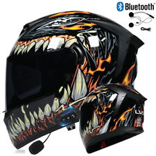 DOT Approved Motorcycle Bluetooth Helmet Dual Lens Full Face Motocross Helmets picture