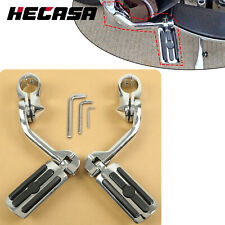 Chrome Long Highway Foot Pegs For Harley Road King Street Glide 1-1/4