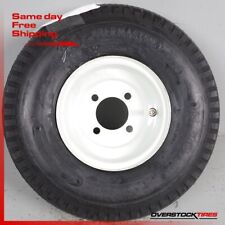 2 NEW 5.70-8 Rubbermaster S378 8 PLY Trailer Tires & 8X White Steel Rims picture