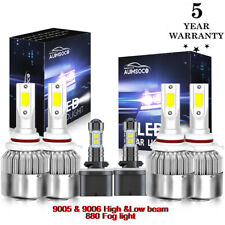 For Chevy Corvette 1997-2004 - 6X LED Headlights High Low Beam + Fog Bulbs HKB picture