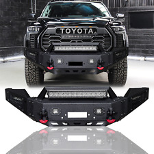 Vijay For 2022-2023 Toyota Tundra Steel Front Bumper With Winch Plate&LED Lights picture