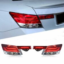 4PCS Red LED Tail Lights For 2008-2011 2012 Honda Accord Sedan DRL Rear Lamps picture