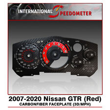 Speedometer Faceplate Fits a 2007-2020 Nissan GT-R R35 Carbonfiber Gauge Red  picture
