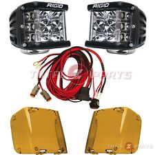 Rigid Industries® D-SS Pro Flood LED Light Pods Pair w/Harness & Amber Covers picture